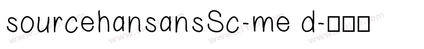 sourcehansansSc-me d字体转换